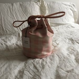 Mansur Gavriel pink\white bag